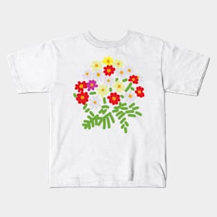 Abstract Flowers and Ferns for Mothers Day Kids T-Shirt